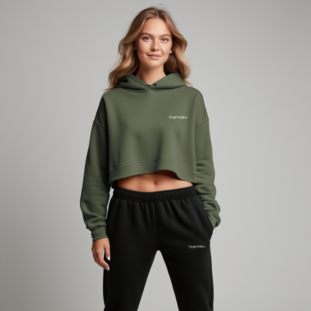 Thethra Halo Hoodie 17 — Cropped Structure Fleece